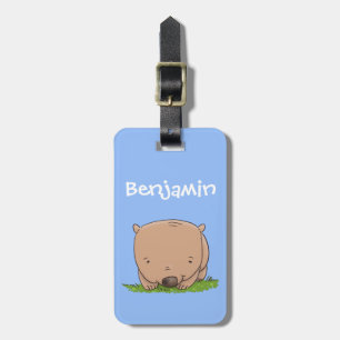 Etiqueta Para Maletas Ilustracion de personalizado de wombat para bebé a