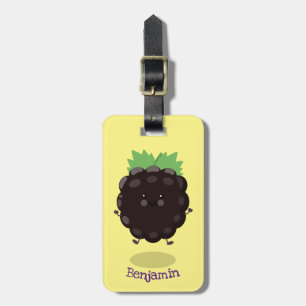 Etiqueta Para Maletas Ilustracion de personalizado morado de moras alegr