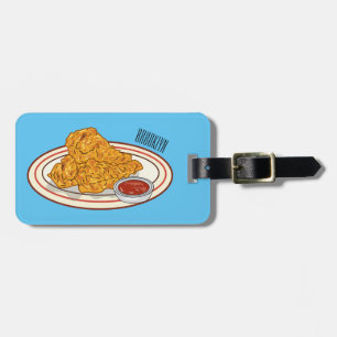 Etiqueta Para Maletas Ilustracion de pollo frito personalizado