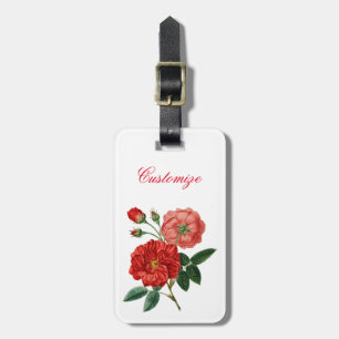Etiqueta Para Maletas Ilustracion de rosa roja vintage Thunder_Cove