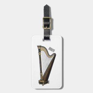 Etiqueta Para Maletas Ilustracion Harp personalizado