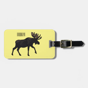 Etiqueta Para Maletas Ilustracion Moose personalizado