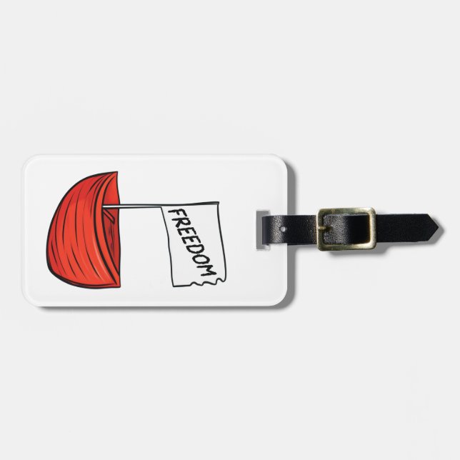 Etiqueta Para Maletas Ilustracion Nautical Freedom Boat (Frente Horizontal)