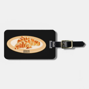 Etiqueta Para Maletas Ilustracion personalizado croissant