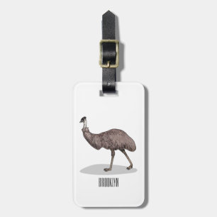 Etiqueta Para Maletas Ilustracion personalizado de aves de la Uem