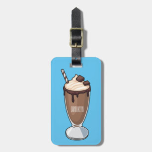 Etiqueta Para Maletas Ilustracion personalizado de batido de chocolate