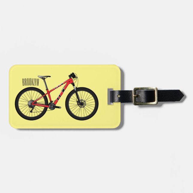 Etiqueta Para Maletas Ilustracion personalizado de bicicletas (Frente Horizontal)
