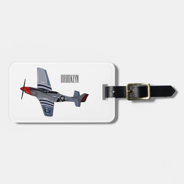Etiqueta Para Maletas Ilustracion personalizado de bombarderos (Frente Horizontal)