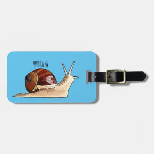 Etiqueta Para Maletas Ilustracion personalizado de caracoles