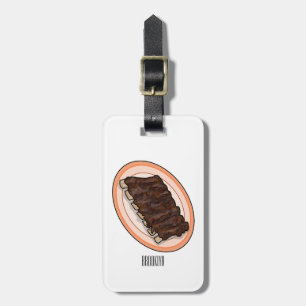 Etiqueta Para Maletas Ilustracion personalizado de costillas cortas