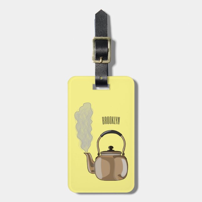 Etiqueta Para Maletas Ilustracion personalizado de estopa o hervidor de  (Frente Vertical)