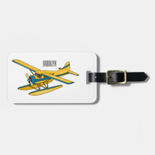 Etiqueta Para Maletas Ilustracion personalizado de hidroavión