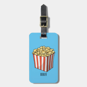 Etiqueta Para Maletas Ilustracion personalizado de palomitas