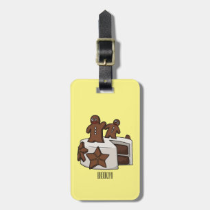 Etiqueta Para Maletas Ilustracion personalizado de pastel de pan de jeng
