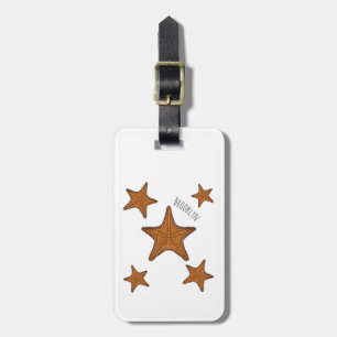 Etiqueta Para Maletas Ilustracion personalizado de pez estrella
