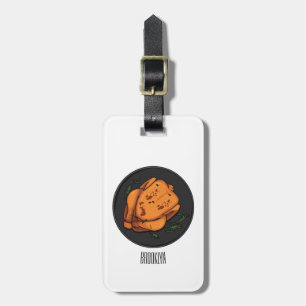 Etiqueta Para Maletas Ilustracion personalizado de pollo asado