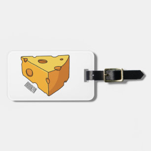 Etiqueta Para Maletas Ilustracion personalizado de queso
