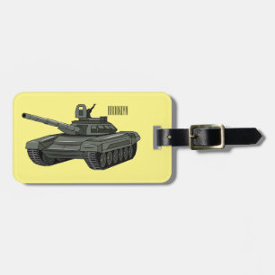 Etiqueta Para Maletas Ilustracion personalizado de tanques