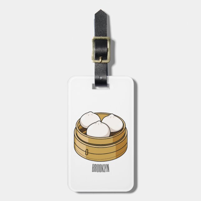 Etiqueta Para Maletas Ilustracion personalizado Dim sum (Frente Vertical)