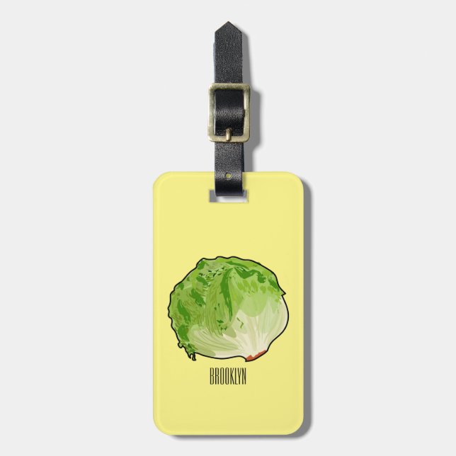 Etiqueta Para Maletas Ilustracion personalizado Lettuce (Frente Vertical)