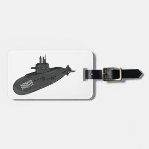 Etiqueta Para Maletas Ilustracion personalizado submarino