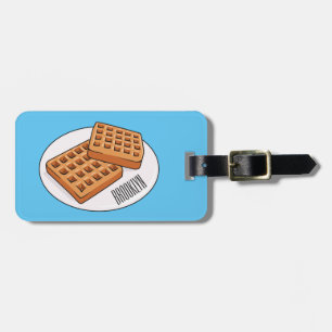 Etiqueta Para Maletas Ilustracion Waffle personalizado