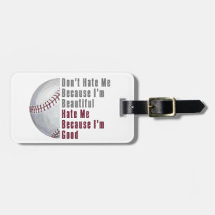 Etiqueta Para Maletas Im buen béisbol Im hermoso