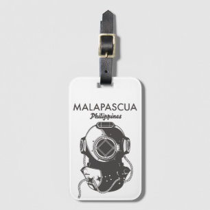 Etiqueta Para Maletas Imán de cartel de viaje de buceo de Malapascua Fil