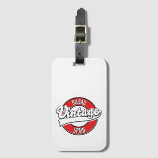 Etiqueta Para Maletas imán del logotipo del estilo vintage de Bilbao spa