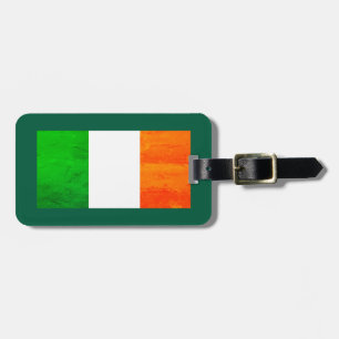 Etiqueta Para Maletas Imperio Estatal Irlandés - NYC con Bandera de Irla