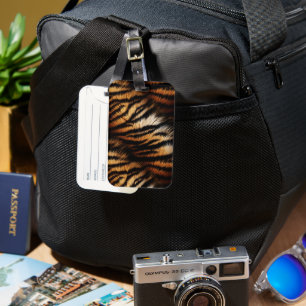 Etiqueta Para Maletas Impresión animal de tigres negros naranja