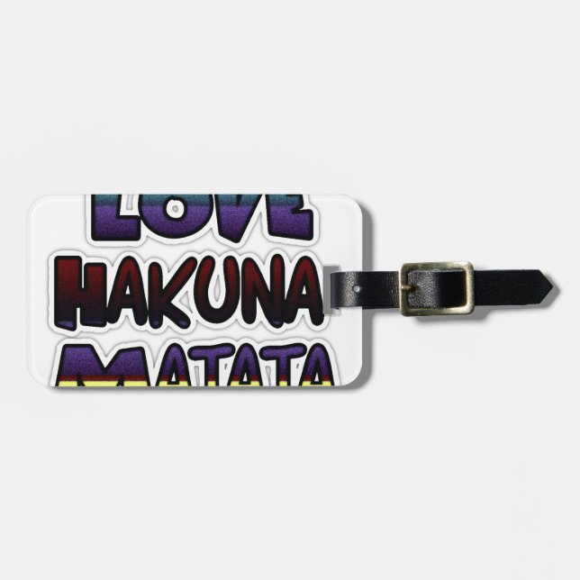 Etiqueta Para Maletas Impresión artística Hakuna Matata (Frente Horizontal)