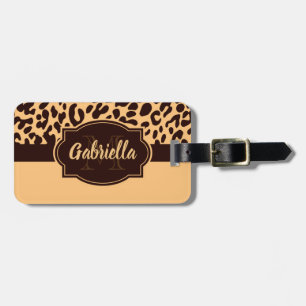 Etiqueta Para Maletas Impresión Cute Leopard