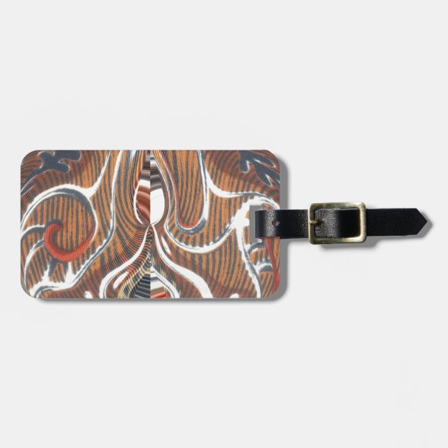 Etiqueta Para Maletas Impresión de arte abstracto africano (Frente Horizontal)