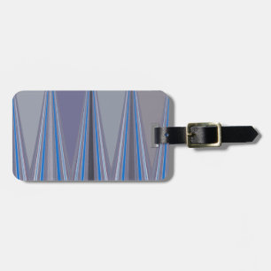 Etiqueta Para Maletas Impresión de arte azul, púrpura y gris en chevron