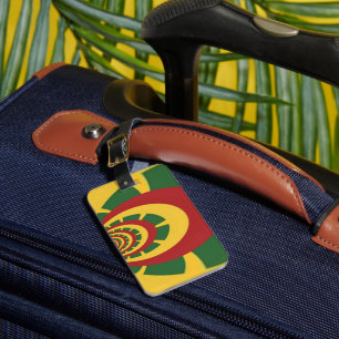 Etiqueta Para Maletas Impresión de Arte de Colores Rasta Hermosos Asombr