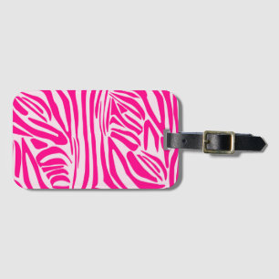 Etiqueta Para Maletas Impresión de cebra rosa