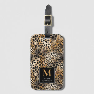 Etiqueta Para Maletas Impresión de leopardo