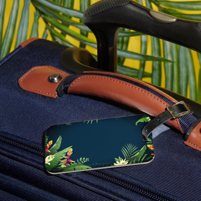 Etiqueta Para Maletas Impresión hawaiana (Anverso In situ 3)