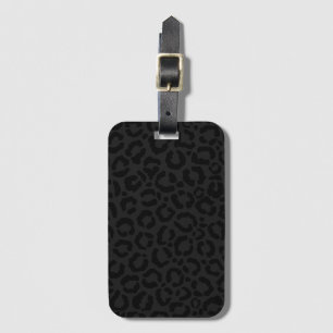 Etiqueta Para Maletas Impresión minimalista moderna de leopardo negro