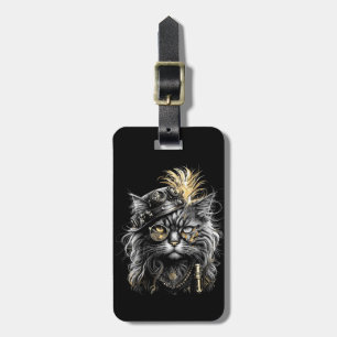 Etiqueta Para Maletas Impresionante gato steampunk 