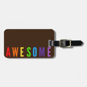 ETIQUETA PARA MALETAS IMPRESIONANTE TEXTO POSTIVO DE FELICIDAD COLORES M