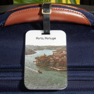 Etiqueta Para Maletas Impresionante vista de la ciudad de Porto Portugal