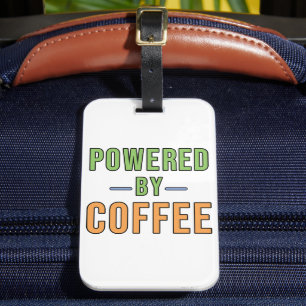 Etiqueta Para Maletas Impulsado por Café
