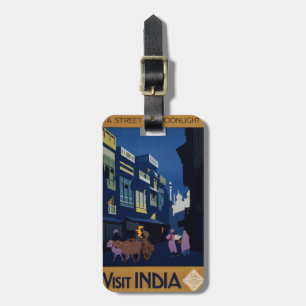 Etiqueta Para Maletas India: Cartel de personalizado de viaje