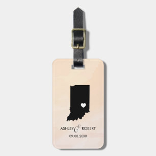 Etiqueta Para Maletas Indiana Map Boda Lumaletas Etiqueta, nombre de la 