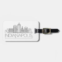 Indianapolis, Indiana Skyline Lumaletas Tag
