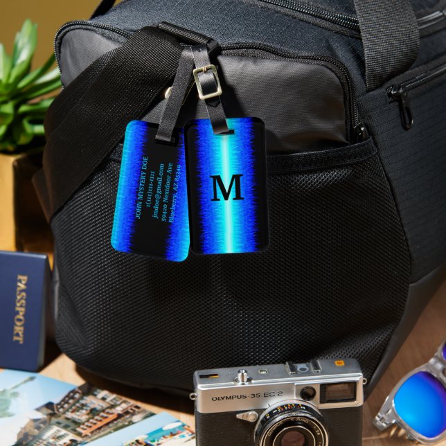 Etiqueta Para Maletas Inflamaciones Blue Hot Rod (Anverso & Reverso)