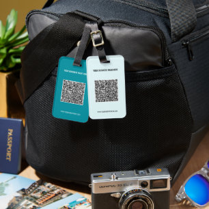 Etiqueta Para Maletas Información de código QR Personalizado Mensajes de