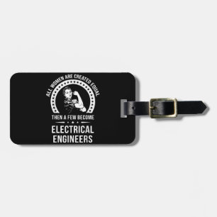 Etiqueta Para Maletas Ingeniero Eléctrico Para Mujeres Es Creado Igual